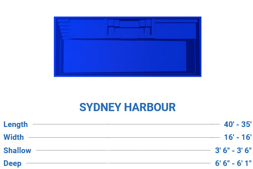 Sydney Harbour Fiberglass Pool Dimensions